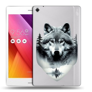 Силиконовый чехол на ASUS ZenPad S 8 с принтом Волк в лесу