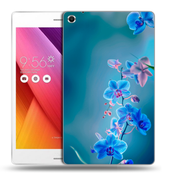 Силиконовый чехол на ASUS ZenPad S 8 с принтом Голубые цветы