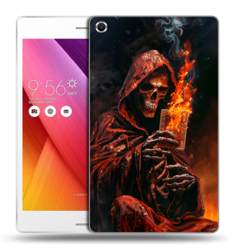 Силиконовый чехол на ASUS ZenPad S 8 с принтом Скелет и карты