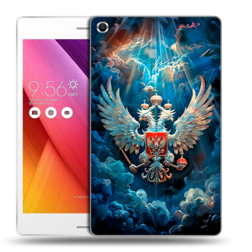Силиконовый чехол на ASUS ZenPad S 8 с принтом Герб флаг России