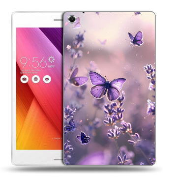Силиконовый чехол на ASUS ZenPad S 8 с принтом бабочки и лаванда