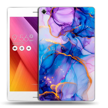 Силиконовый чехол на ASUS ZenPad S 8 с принтом синий мрамор
