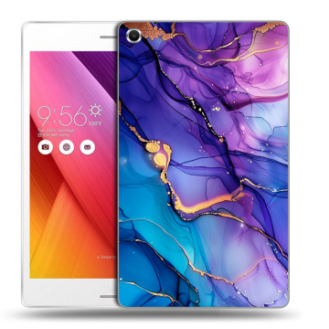 Силиконовый чехол на ASUS ZenPad S 8 с принтом синий мрамор