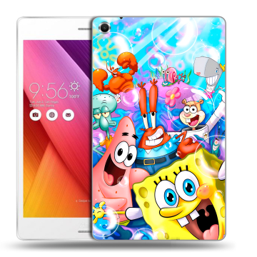 Силиконовый чехол на ASUS ZenPad S 8 с принтом спанчбоб спанч боб