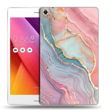 Силиконовый чехол на ASUS ZenPad S 8 с принтом розовый мрамор