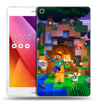 Силиконовый чехол на ASUS ZenPad S 8 с принтом Майнкрафт Minecraft