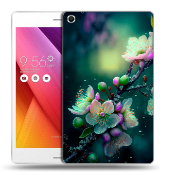 Силиконовый чехол на ASUS ZenPad S 8 с принтом Цветы и мрамор Силиконовый чехол на ASUS ZenPad S 8 с принтом Цветы и мрамор