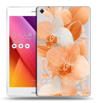 Силиконовый чехол на ASUS ZenPad S 8 с принтом Бежевые цветы