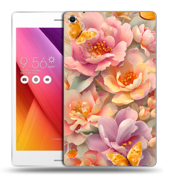 Силиконовый чехол на ASUS ZenPad S 8 с принтом Цветы и бабочки