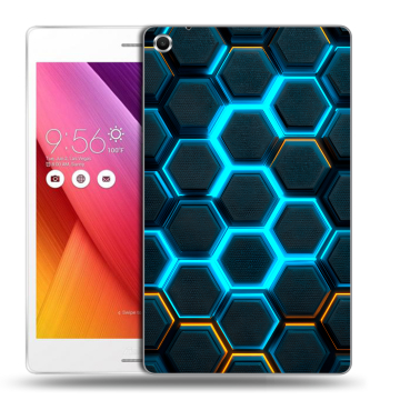 Силиконовый чехол на ASUS ZenPad S 8 с принтом Неоновые соты
