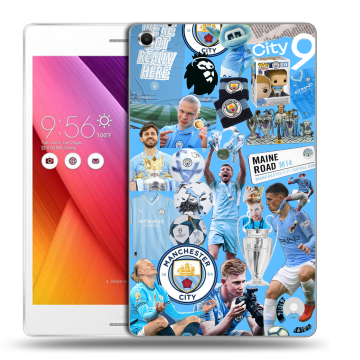 Силиконовый чехол на ASUS ZenPad S 8 с принтом Man City Манчестер Сити