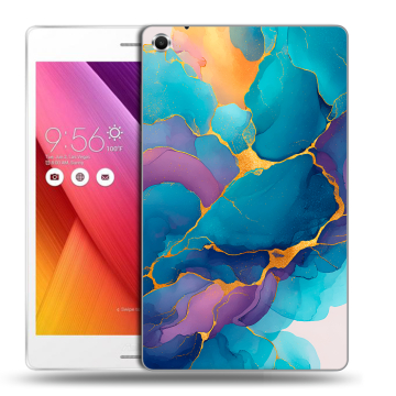 Силиконовый чехол на ASUS ZenPad S 8 с принтом Мрамор блестки