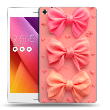 Силиконовый чехол на ASUS ZenPad S 8 с принтом Розовые бантики