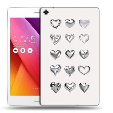 Силиконовый чехол на ASUS ZenPad S 8 с принтом Y2K сердечки