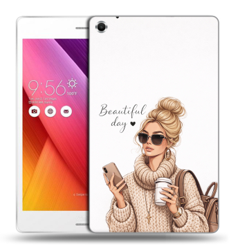 Силиконовый чехол на ASUS ZenPad S 8 с принтом женский