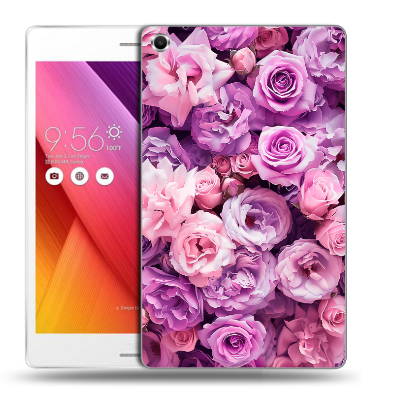 Силиконовый чехол на ASUS ZenPad S 8 с принтом лавандовые розы Силиконовый чехол на ASUS ZenPad S 8 с принтом лавандовые розы