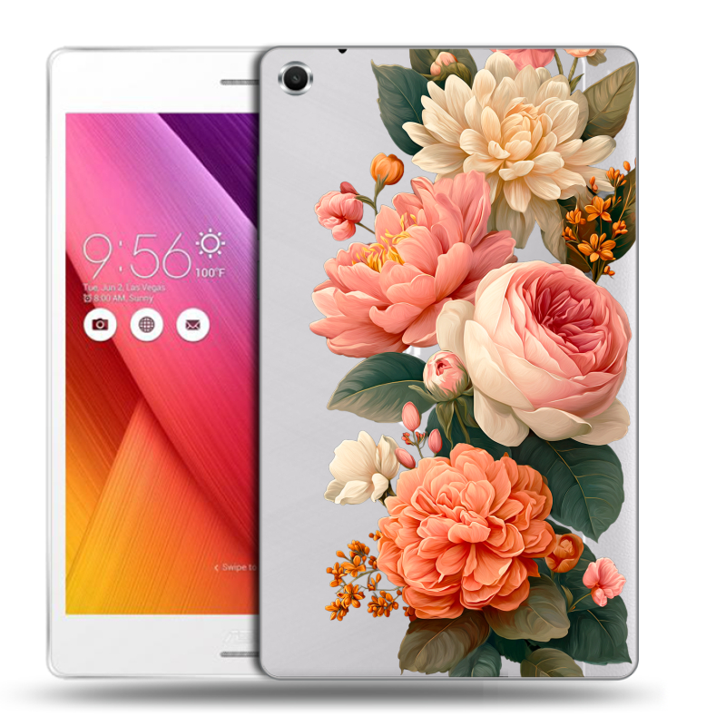 Силиконовый чехол на ASUS ZenPad S 8 с принтом цветы Силиконовый чехол на ASUS ZenPad S 8 с принтом цветы