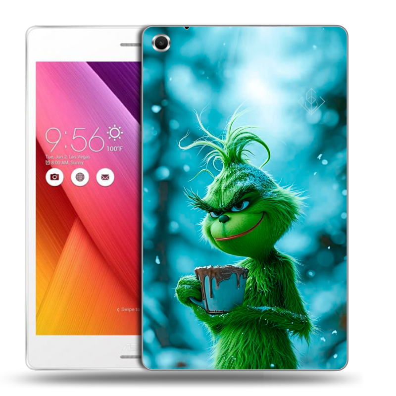 Силиконовый чехол на ASUS ZenPad S 8 с принтом Новый год гринч Силиконовый чехол на ASUS ZenPad S 8 с принтом Новый год гринч