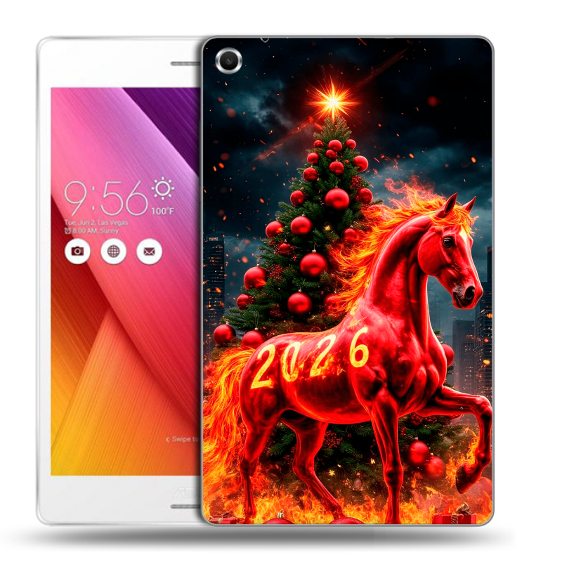 Силиконовый чехол на ASUS ZenPad S 8 с принтом Новый год Силиконовый чехол на ASUS ZenPad S 8 с принтом Новый год