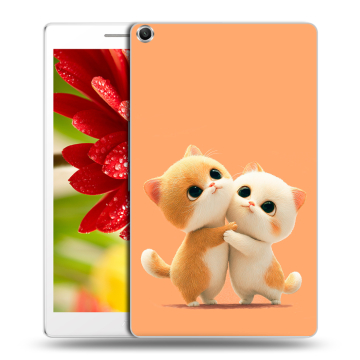 Силиконовый чехол на планшета ASUS ZenPad 8 с принтом Милые котики