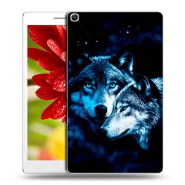 Силиконовый чехол на планшета ASUS ZenPad 8 с принтом Волки