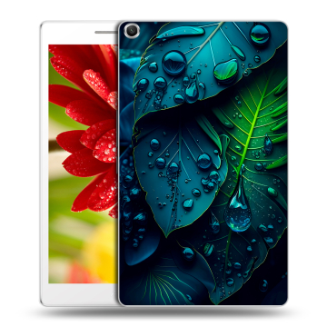 Силиконовый чехол на планшета ASUS ZenPad 8 с принтом Листья