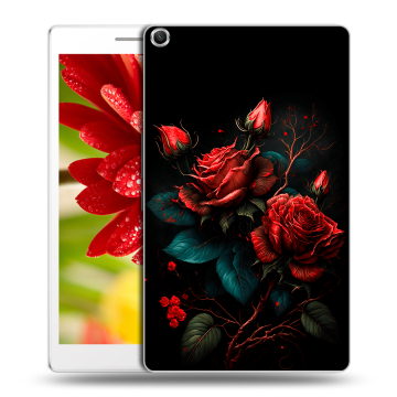 Силиконовый чехол на ASUS ZenPad 8 с принтом Розы красные