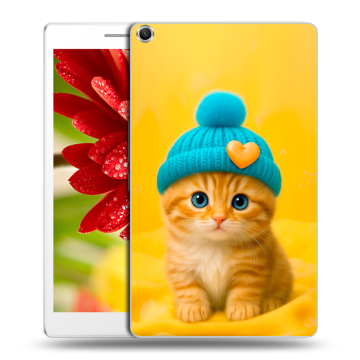 Силиконовый чехол на ASUS ZenPad 8 с принтом Котенок в шапке