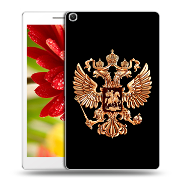 Силиконовый чехол на ASUS ZenPad 8 с принтом Герб России золотой