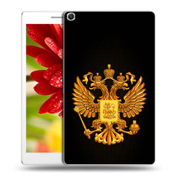 Силиконовый чехол на ASUS ZenPad 8 с принтом Герб России желтый