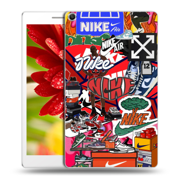 Силиконовый чехол на ASUS ZenPad 8 с принтом Найк Nike яркий