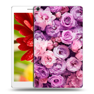 Силиконовый чехол на ASUS ZenPad 8 с принтом лавандовые розы