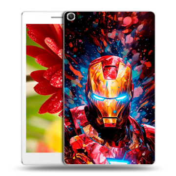 Силиконовый чехол на ASUS ZenPad 8 с принтом Железный человек Ironman