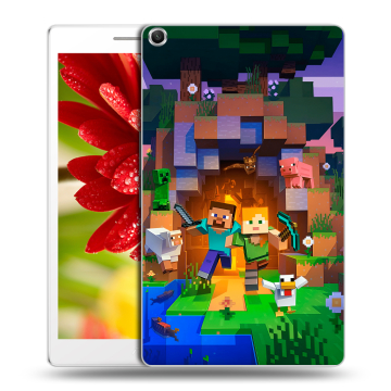 Силиконовый чехол на ASUS ZenPad 8 с принтом Майнкрафт Minecraft
