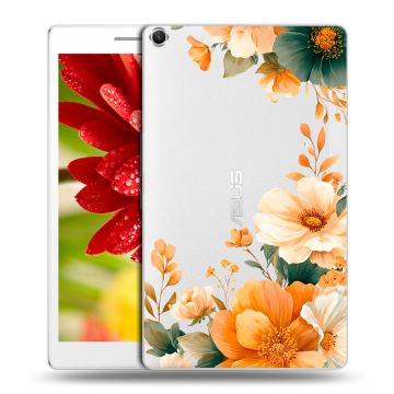 Силиконовый чехол на ASUS ZenPad 8 с принтом Цветы принт