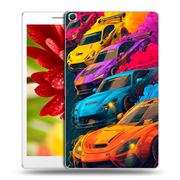 Силиконовый чехол на ASUS ZenPad 8 с принтом Тачки