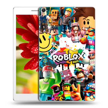 Силиконовый чехол на ASUS ZenPad 8 с принтом Roblox Роблокс