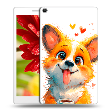Силиконовый чехол на ASUS ZenPad 8 с принтом корги