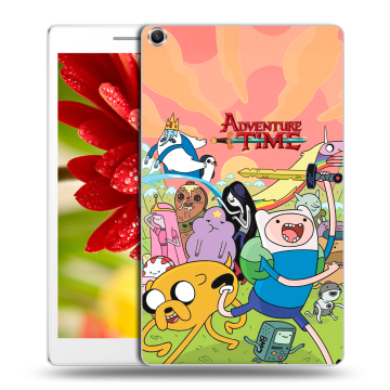 Силиконовый чехол на ASUS ZenPad 8 с принтом Adventure time Время приключений