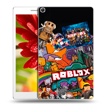 Силиконовый чехол на ASUS ZenPad 8 с принтом Roblox Роблокс