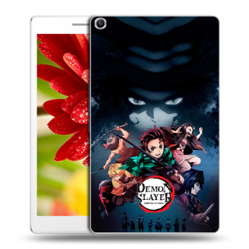 Силиконовый чехол на ASUS ZenPad 8 с принтом Demon Slayer Клинок рассекающий демонов