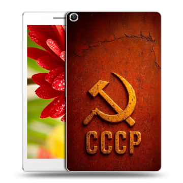 Силиконовый чехол на ASUS ZenPad 8 с принтом Флаг Герб СССР
