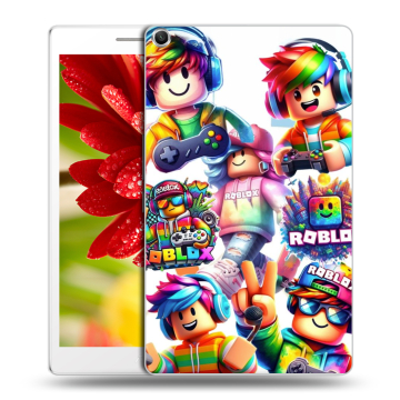 Силиконовый чехол на ASUS ZenPad 8 с принтом Roblox Роблокс