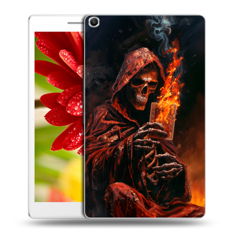 Силиконовый чехол на ASUS ZenPad 8 с принтом Скелет и карты Силиконовый чехол на ASUS ZenPad 8 с принтом Скелет и карты