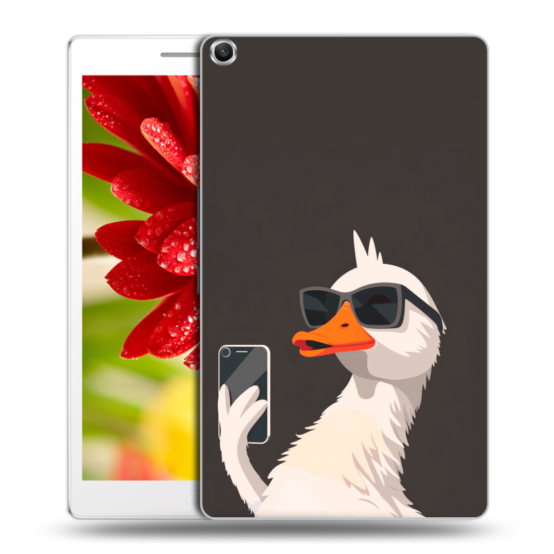 Силиконовый чехол на ASUS ZenPad 8 с принтом утка в очках Силиконовый чехол на ASUS ZenPad 8 с принтом утка в очках