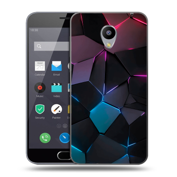 Пластиковый чехол на Meizu M2 Note с принтом Геометрия неона Пластиковый чехол на Meizu M2 Note с принтом Геометрия неона
