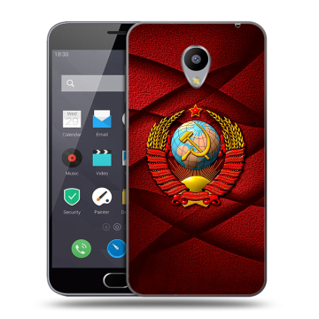 Пластиковый чехол на Meizu M2 Note с принтом Герб СССР