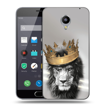 Пластиковый чехол на Meizu M2 Note с принтом Лев с короной Пластиковый чехол на Meizu M2 Note с принтом Лев с короной