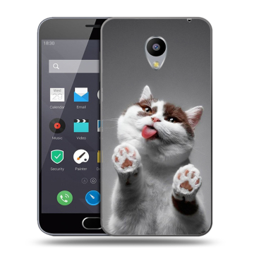Пластиковый чехол на Meizu M2 Note с принтом Коты Пластиковый чехол на Meizu M2 Note с принтом Коты