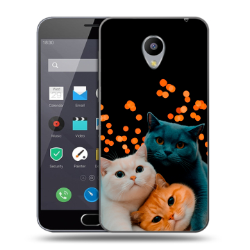 Пластиковый чехол на Meizu M2 Note с принтом Кошки Пластиковый чехол на Meizu M2 Note с принтом Кошки